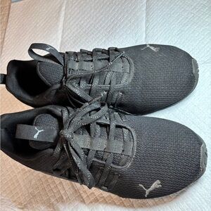 Puma Black Athletic Shoes with Breathable Mesh and Sleek Design